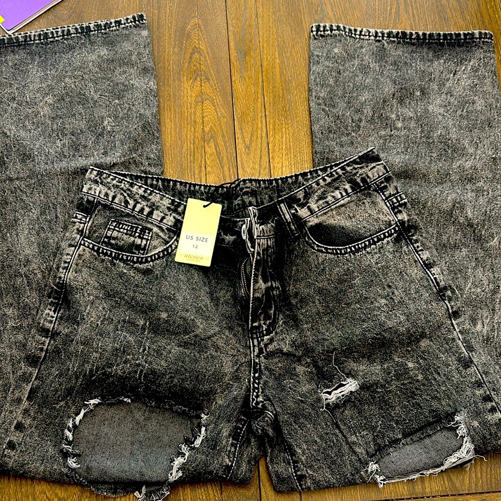 Stone wash black size 12 brand new
